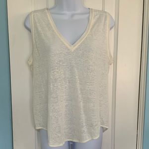 Madewell Tops | Madewell Semi-sheer Linen Tank Top